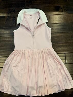 Abercrombie & Fitch Girls' Pale Pink Sleeveless Pleated Dress